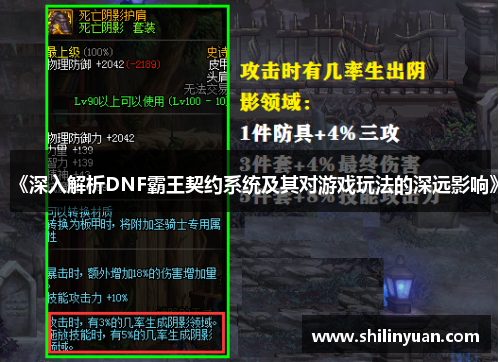《深入解析DNF霸王契约系统及其对游戏玩法的深远影响》